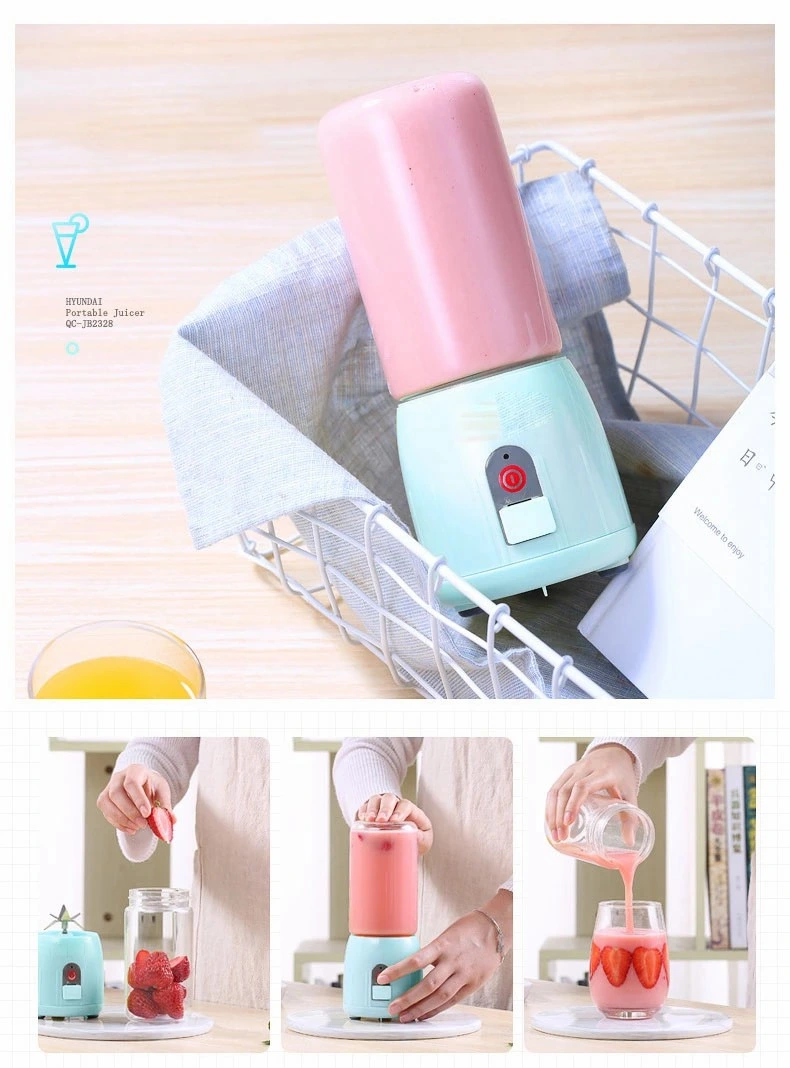 2020 New Personal Size Rechargeable Smoothie Mini Hand Portable 6 Blades USB Portable Blender