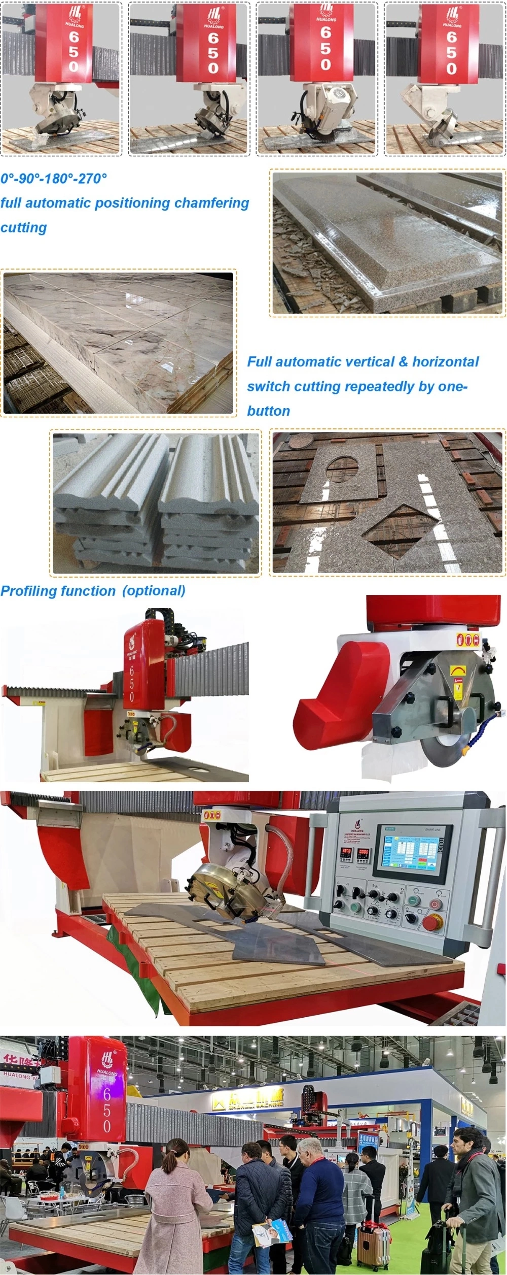 Automatic Granite Marble Mono Bridge Cutting Sawing Machine Manufacturer