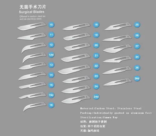 Professional Manufacturer Dental Surgical Blades Dental Sterile Surgical Blades