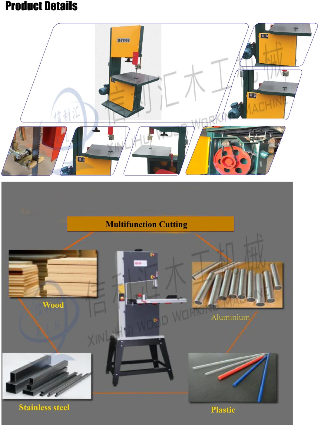Wood Cutting Vertical Band Sawing Machine/ Vertical Panel Saw Machine Small Size Woodworking Vertical Band Saw Sierras De Cinta Verticales PARA Metal