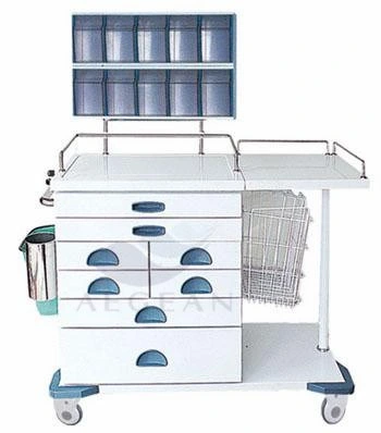 AG-At017 Stainless Steel Frame Anaesthetic Cart Movable Medical Trolley