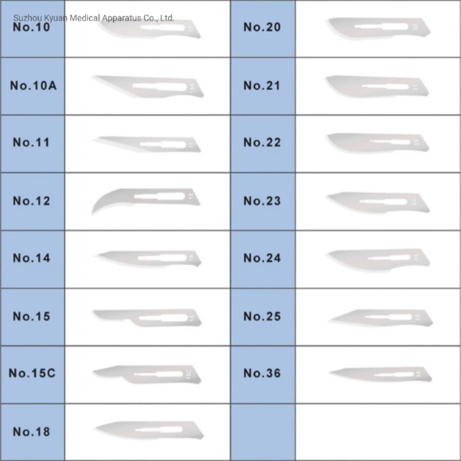 Disposable Stainless Steel Carbon Steel Surgical Blades Scalpel Blades