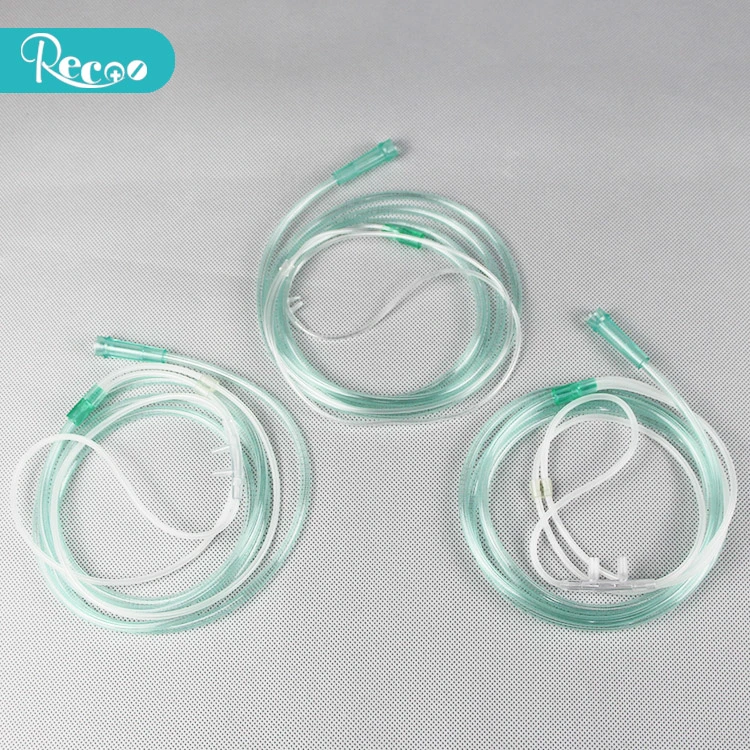 Disposable Medical PVC Colored Oxygen Nasal Cannula for Adult/Child/Infant