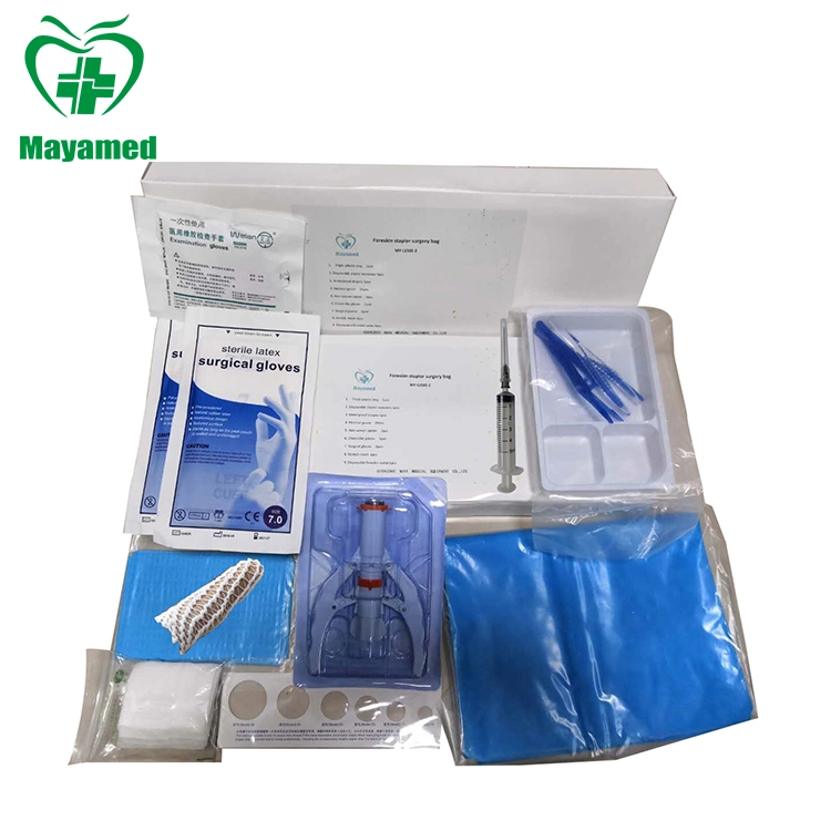 My-L158e-2 Hospital Surgery Disposable Adult Circumcision Kits Foreskin Stapler Surgery Bag with Factory Price