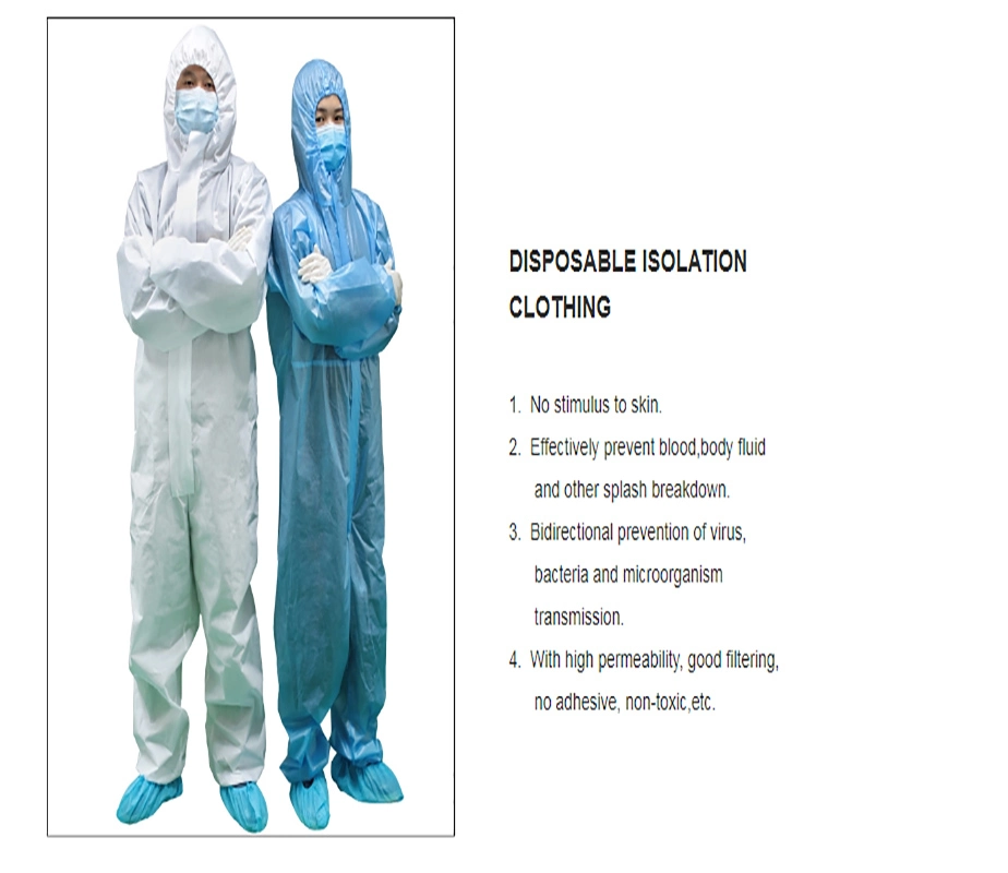 Wholesale Disposable Hazmat Suit SMS PPE Set Disposable Suit Isolation Gown Coveralls PPE Gowns