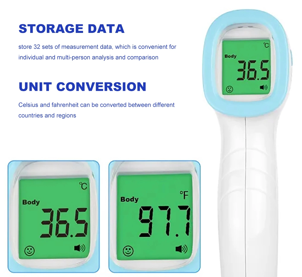 Smart Digital Baby Child Infant Adult Touchless Forehead Thermometer