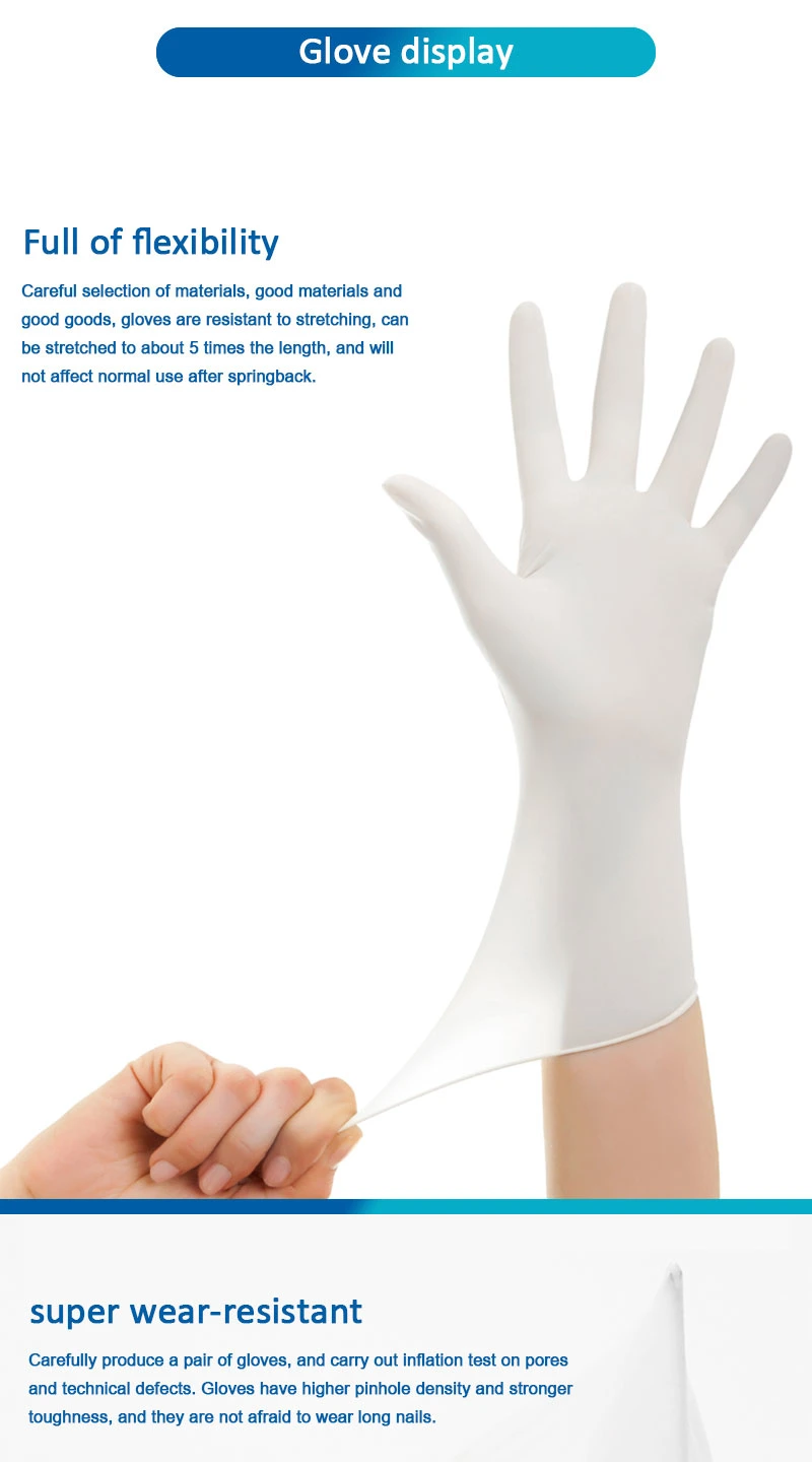 Disposable Latex Examination Gloves Disposable Latex Examination Gloves, with CE En374 and En455, FDA