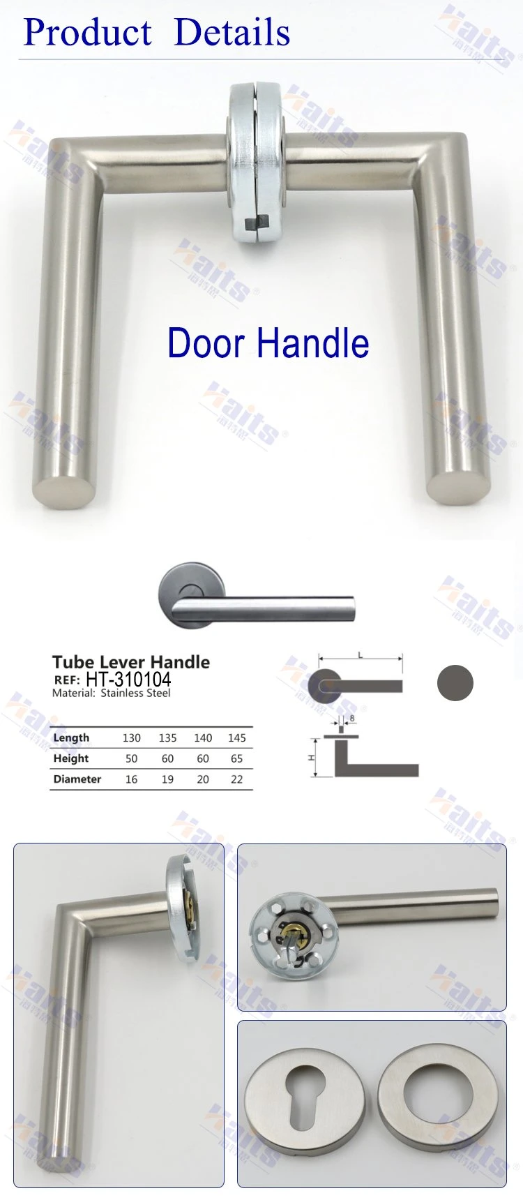Door Pull Handle Stainless Steel Knurled Handle Door Handle Commercial Door Handle