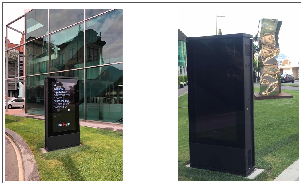 55 Inch High Quality Long Duration Time Outdoor Standing LCD Advertising Displayer Stand Large Screens