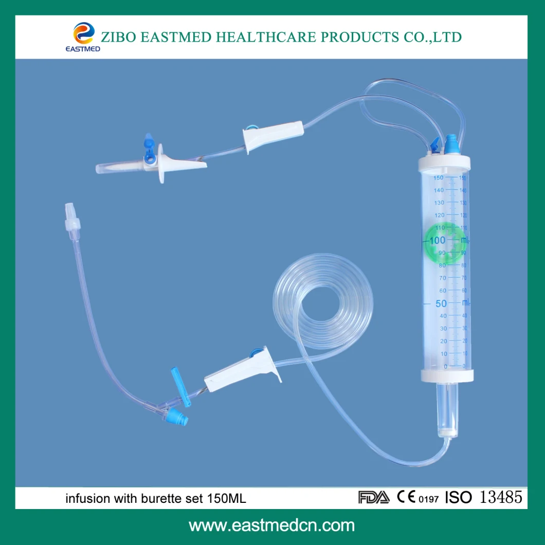 Disposable Medical Ethylene Oxide Sterilization Medical Supply Infusion Set with Burette Set 150ml