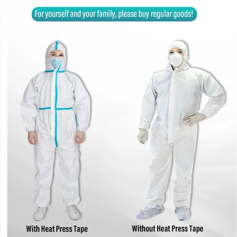 Wholesale Disposable Hazmat Suit SMS PPE Set Disposable Suit Isolation Gown Coveralls PPE Gowns