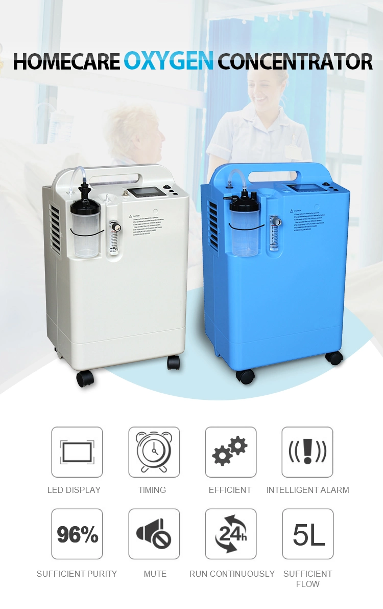 New Design Oxygen Generator 5L Homecare Low Noise Medical Oxygen Concentrator for Copd