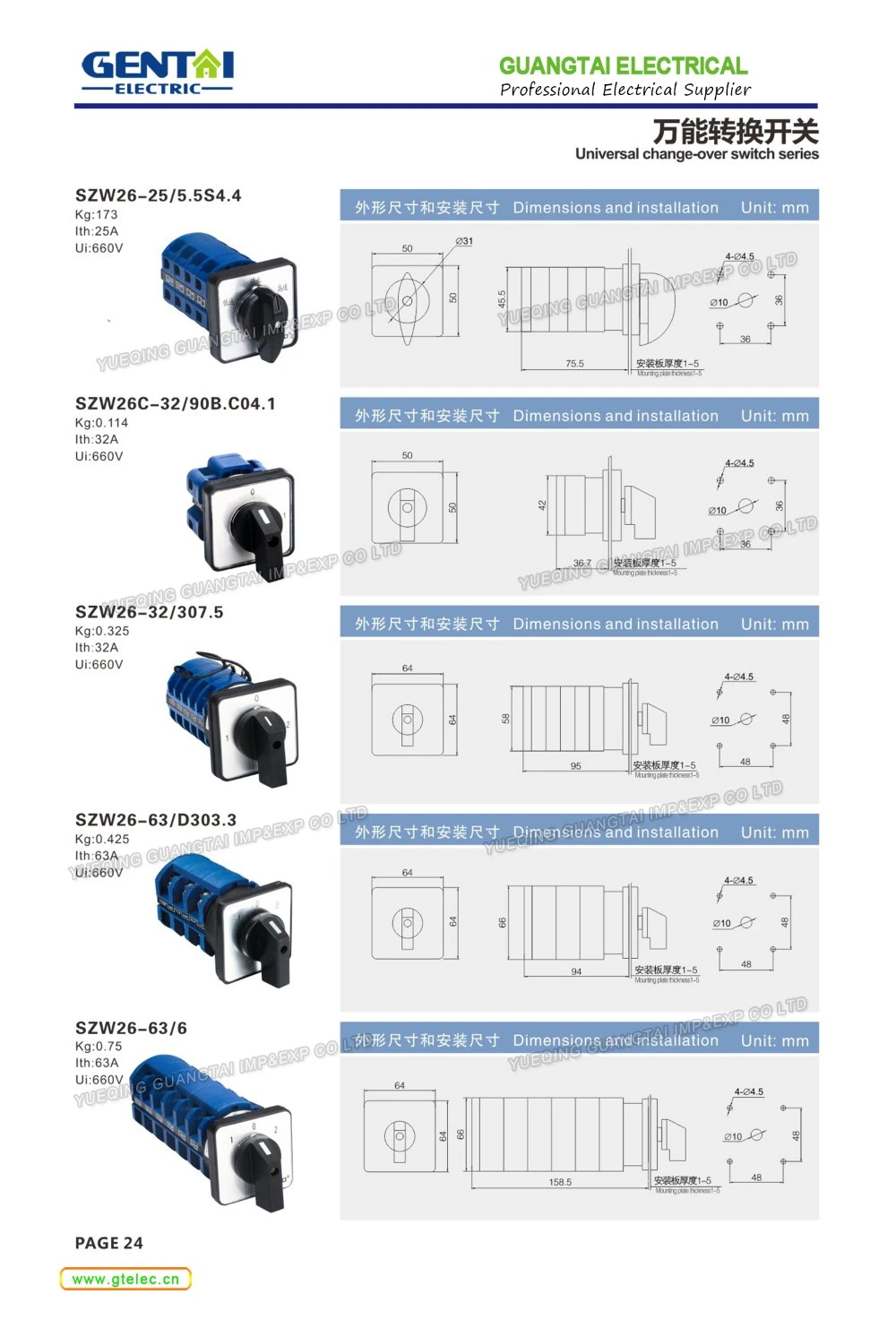 High Quality Long Duration Time Lw26 Sereies Rotary Switches