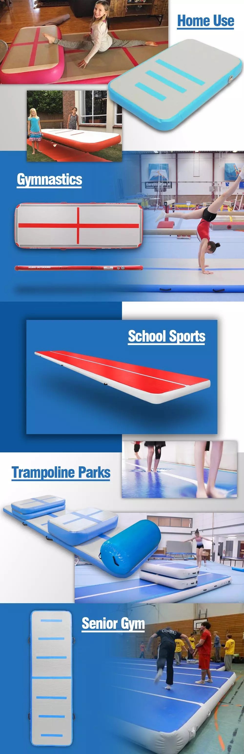 Customized Logo Inflatable Air Tumble Track for Gym Inflatable Air Track for Sale