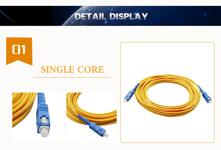China Manufacturer Supplier FC/Upc Single Mode Indoor Optic Fibre G652D Fiber Optic Patchcord