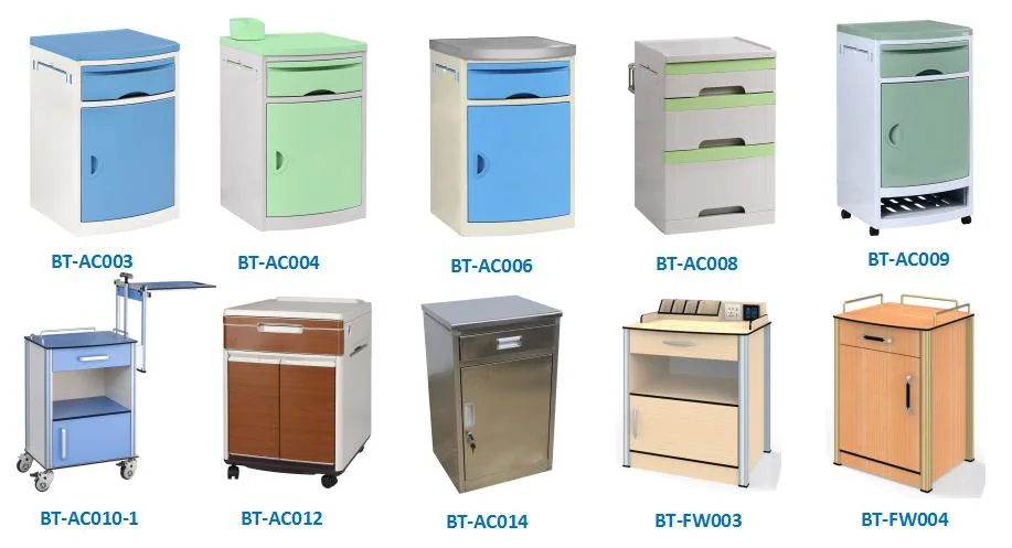 Hospital Ward Patient ABS Medical Bedside Cabinet Table Night Stand ABS Bedside Cupboard Bedstand