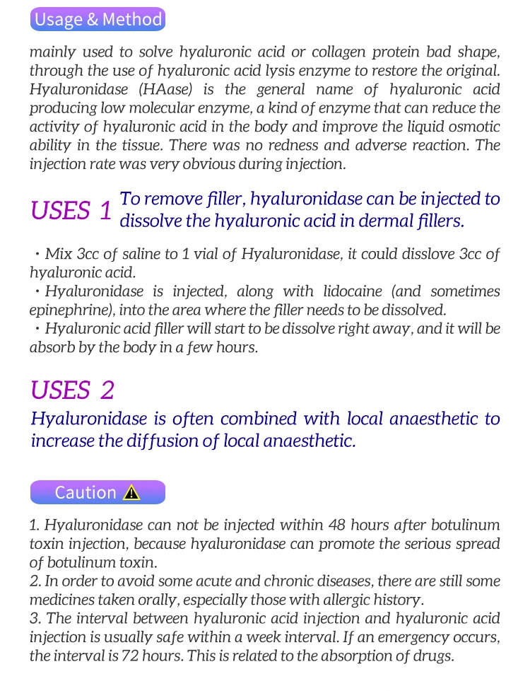 Hyaluronidase Ha Dermal Filler Injection Uses Korea Pommade Pour Acheter Meaning