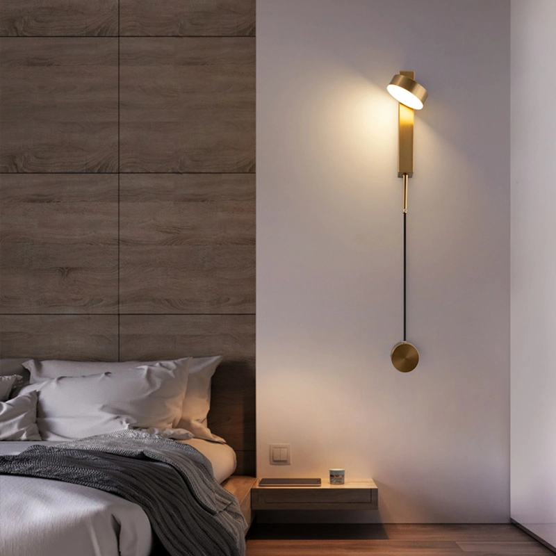 Bedroom Atelier Bedside Black Rotation LED Art Deco Lamp Bedside Light (WH-VR-87)