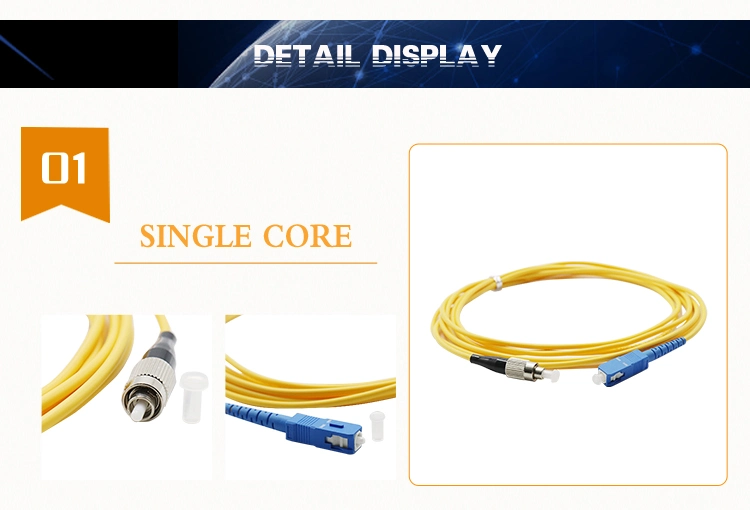 China Manufacturer Supplier FC/Upc Single Mode Indoor Optic Fibre G652D Fiber Optic Patchcord