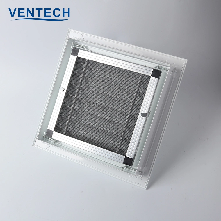 Curved Blade Return Air Grille as Ventilation Panel