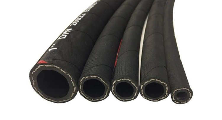 High Pressure Rubber Hose with Steel Wire Braided Reinforced for Hydraulic Power Assisted