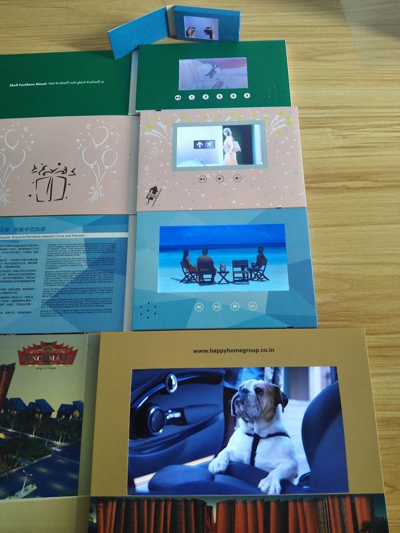 Custom Video Card Display Greeting Card 5inch 7inch Video Brochure