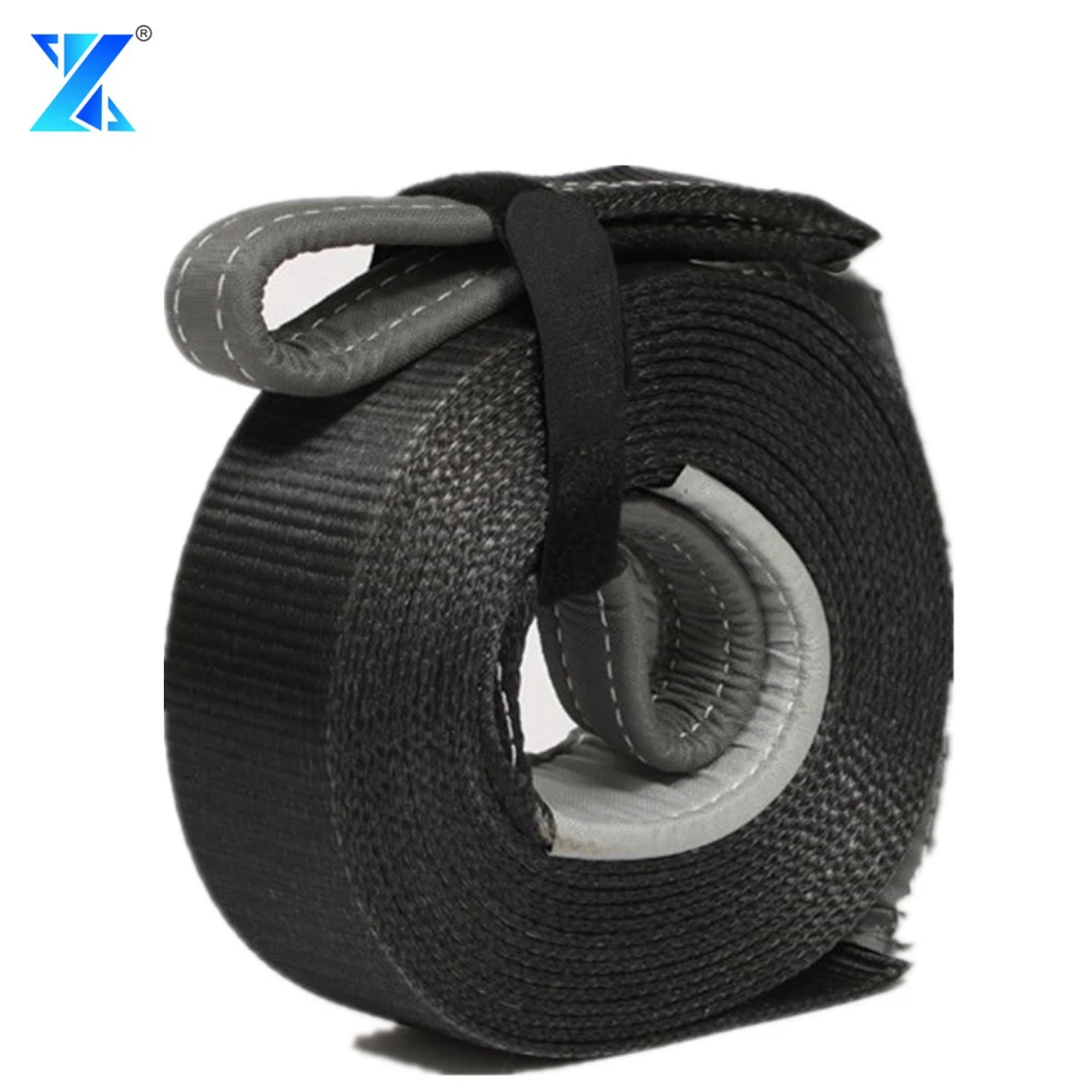 Recovery Tow Strap Winch Snatch Strap Tree Strap with Protective Loops