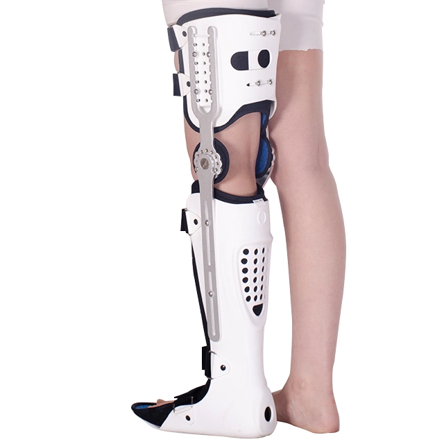 High Quality Adjustable Medical Lower Limb Hinged Hip Knee Ankle Foot Brace Orthosis for Physical Therapy Fixation Support