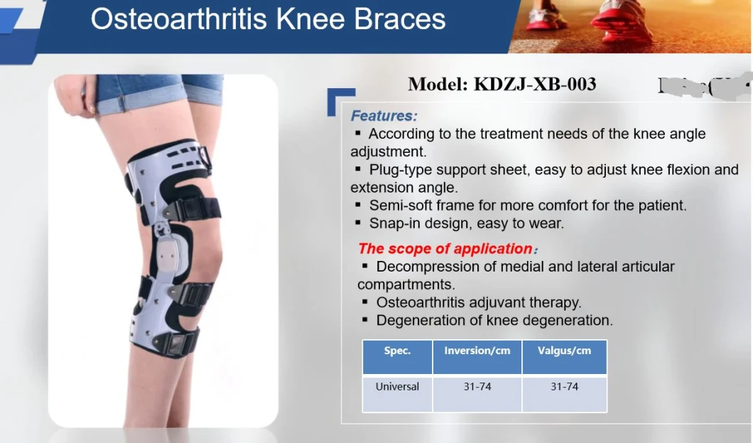 Medical Hinged Knee Brace Support for Arthritis Osteoarthritis OA Knee Brace