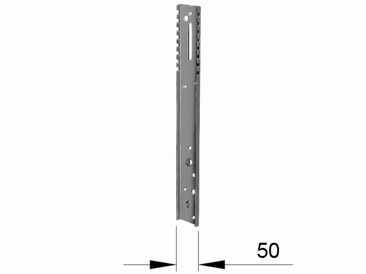 Vertical Arm for Torino Supports, Straight, Metalic Supports