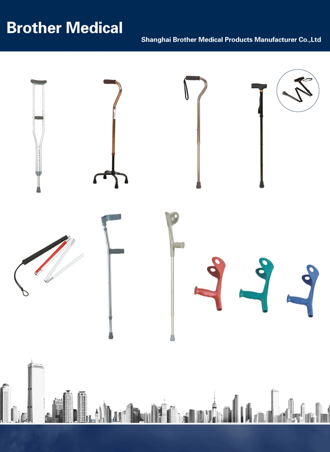 Aluminium Elderly Folding Outdoor Walking Stick Aluminium Crutches Elbow Crutch