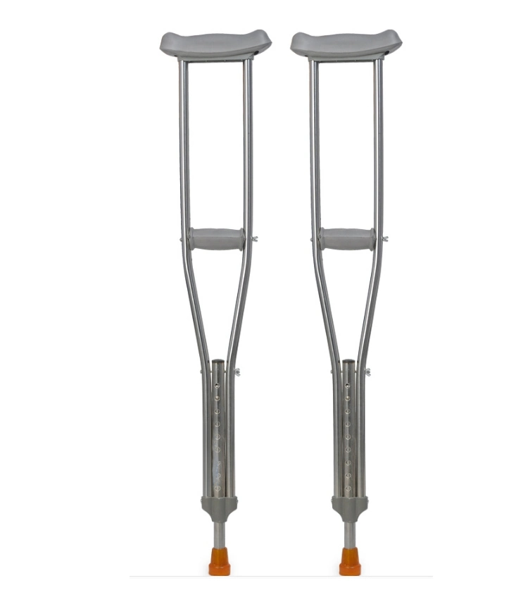Adjustable Telescopic Crutches, Adjustable Underarm Thick Stainless Steel Medical Elbow Crutches, Hand Crutches