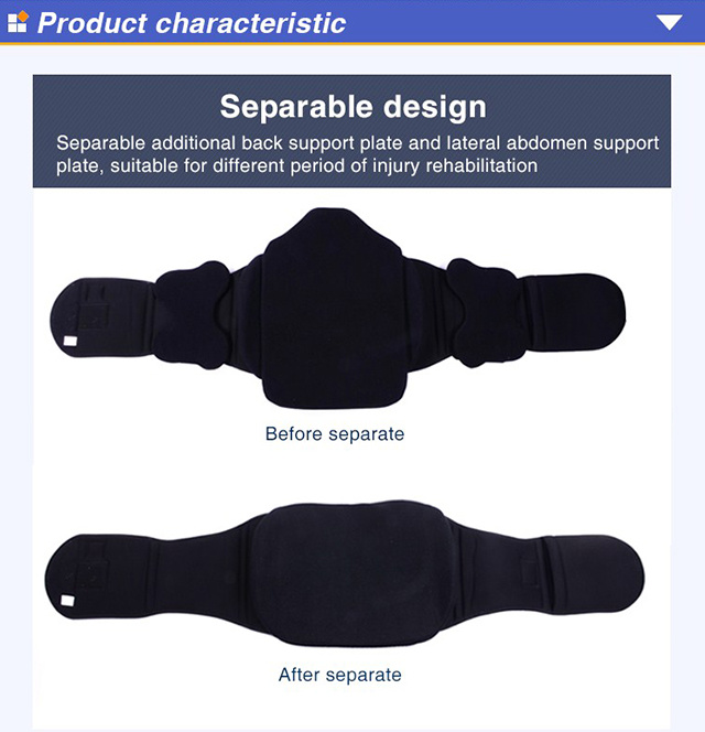 OEM Medical Lumbar Back Brace Lumbar Support Belt Waist Brace