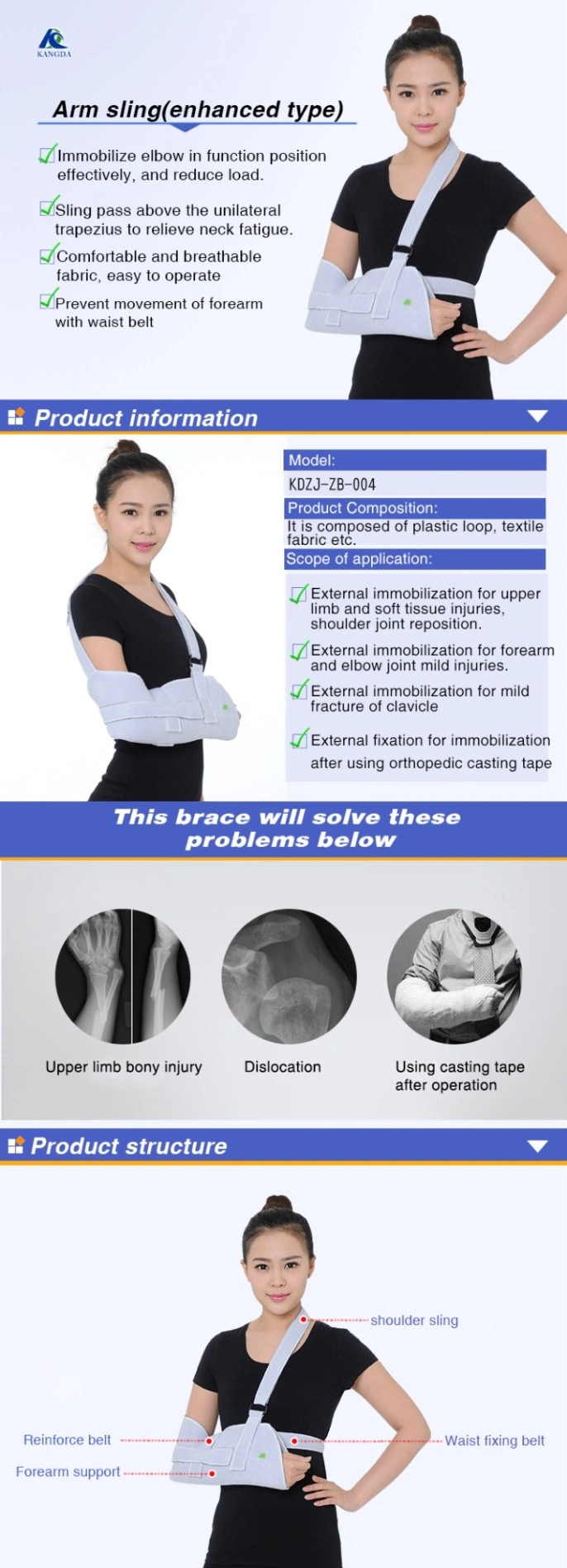 Manufacture Medical Arm Brace Arm Support for Postoperative Recovery