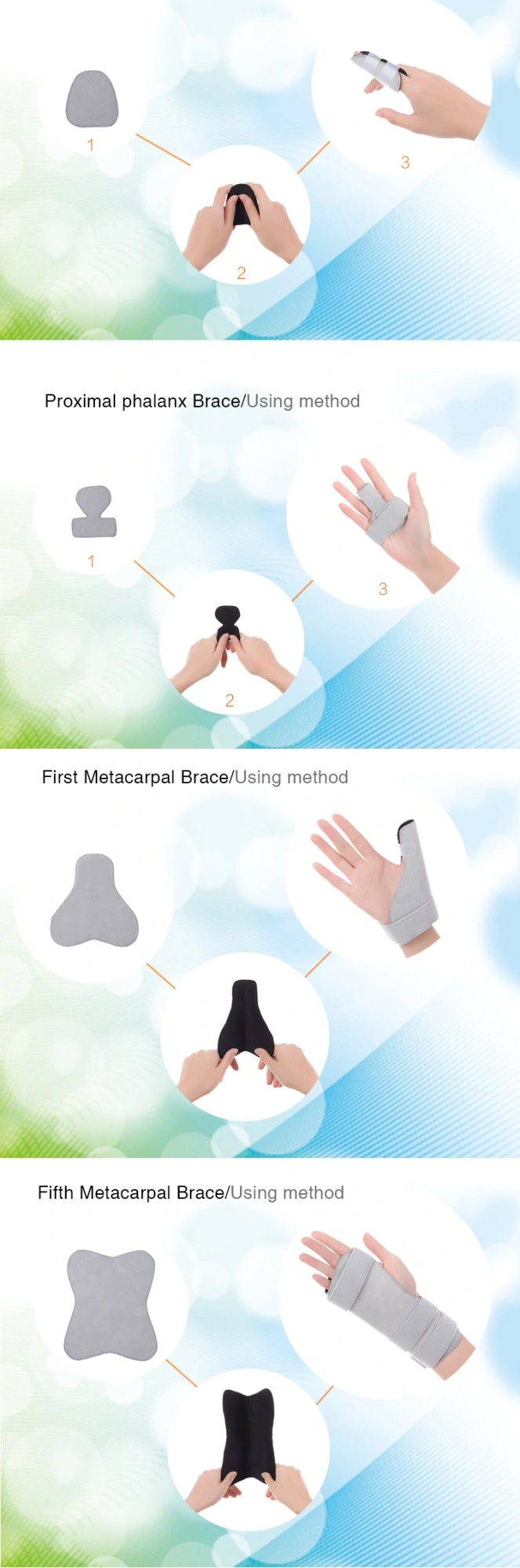 Hand Splint Finger Brace Metacarpal Brace OEM Comfortable and Breathable