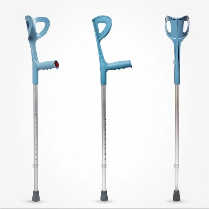 Comfortable Adjustable Elderly and Disabled Aluminum Alloy Forearm Elbow Crutches