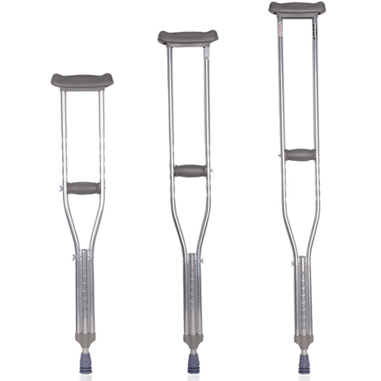 2019 Wholesale Stailess Steel Alluminum Elbow Axillary Thickned Under Arm Crutch for The Handicapped