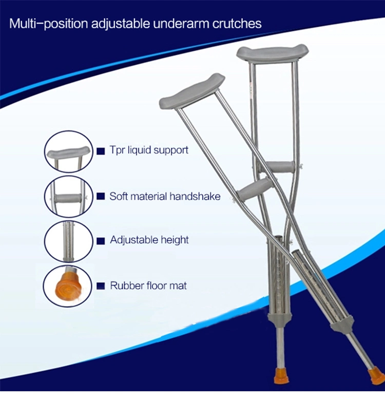 Factory Price Stainless Steel Crutches Disabled Walking