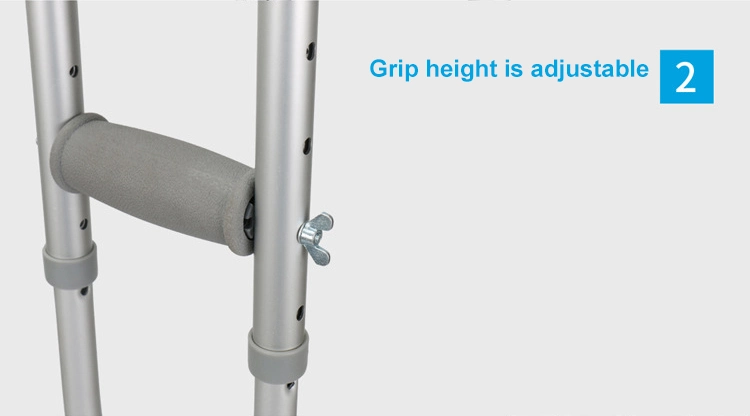Disabled Aluminum Crutches Adjustable Telescopic Crutches