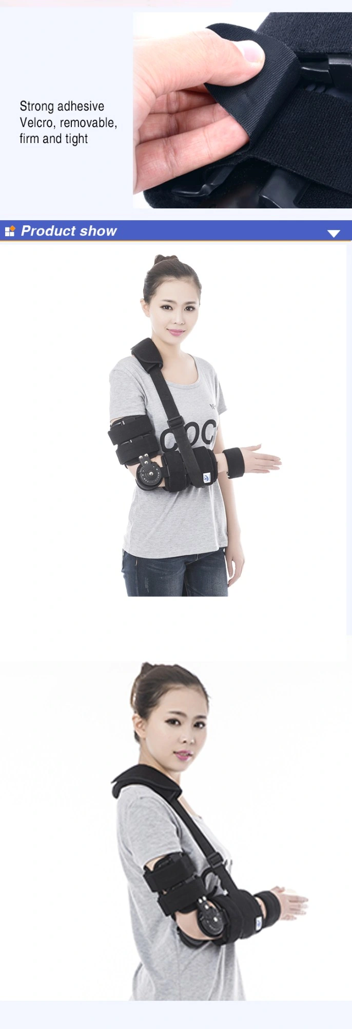 Orthopedic Elbow Splint Elbow Brace Support with Adjustable ROM Hinge