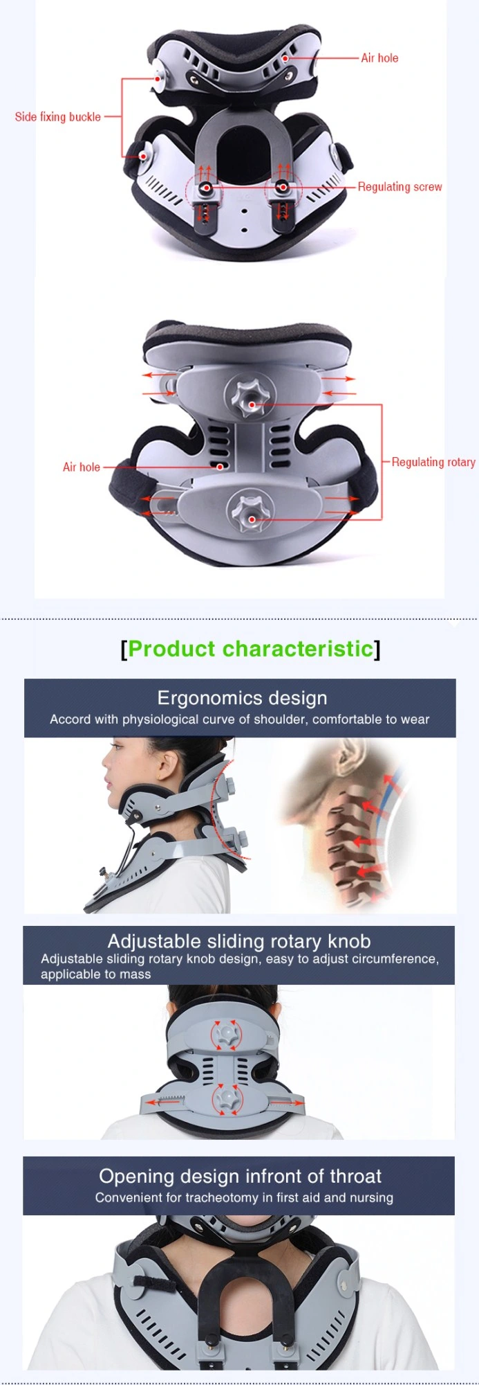 Cervical Collar Neck Brace Provides Neck Support and Assist Recovery From Neck Injury or Surgery