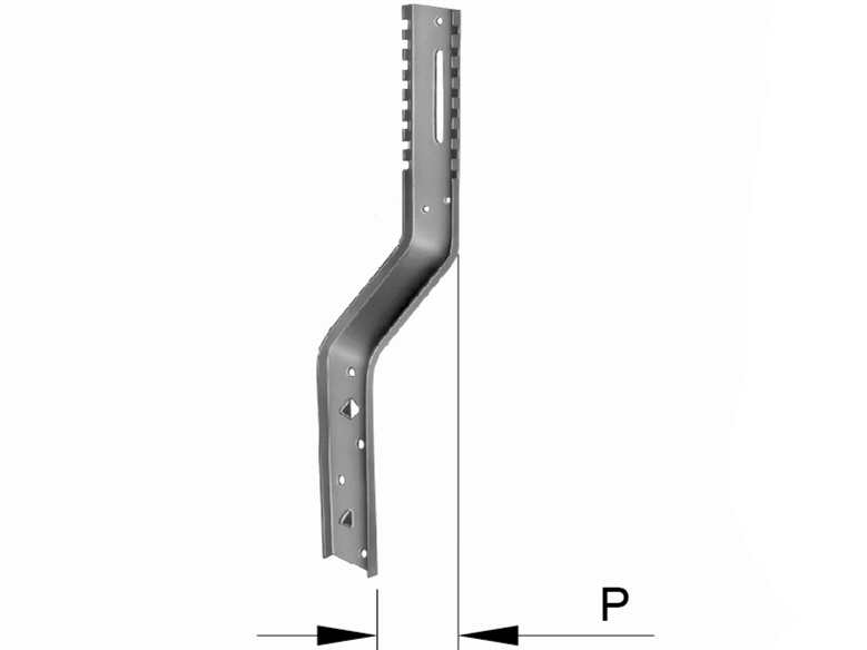 Vertical Arm for Torino Supports, Z Shaped, Metalic Supports
