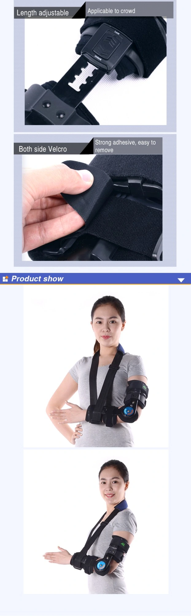 Orthopedic ROM Elbow Brace/Medical Elbow Support for Post-Op