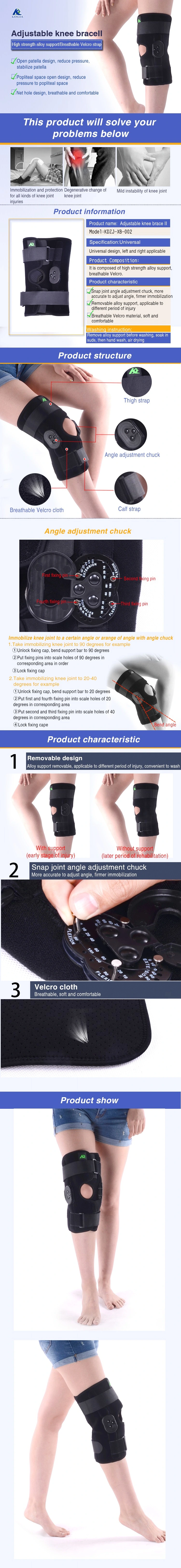 High Quality New Orthopedic Orthosis Adjustable Post Op Medical ROM Knee Brace for Arthritis