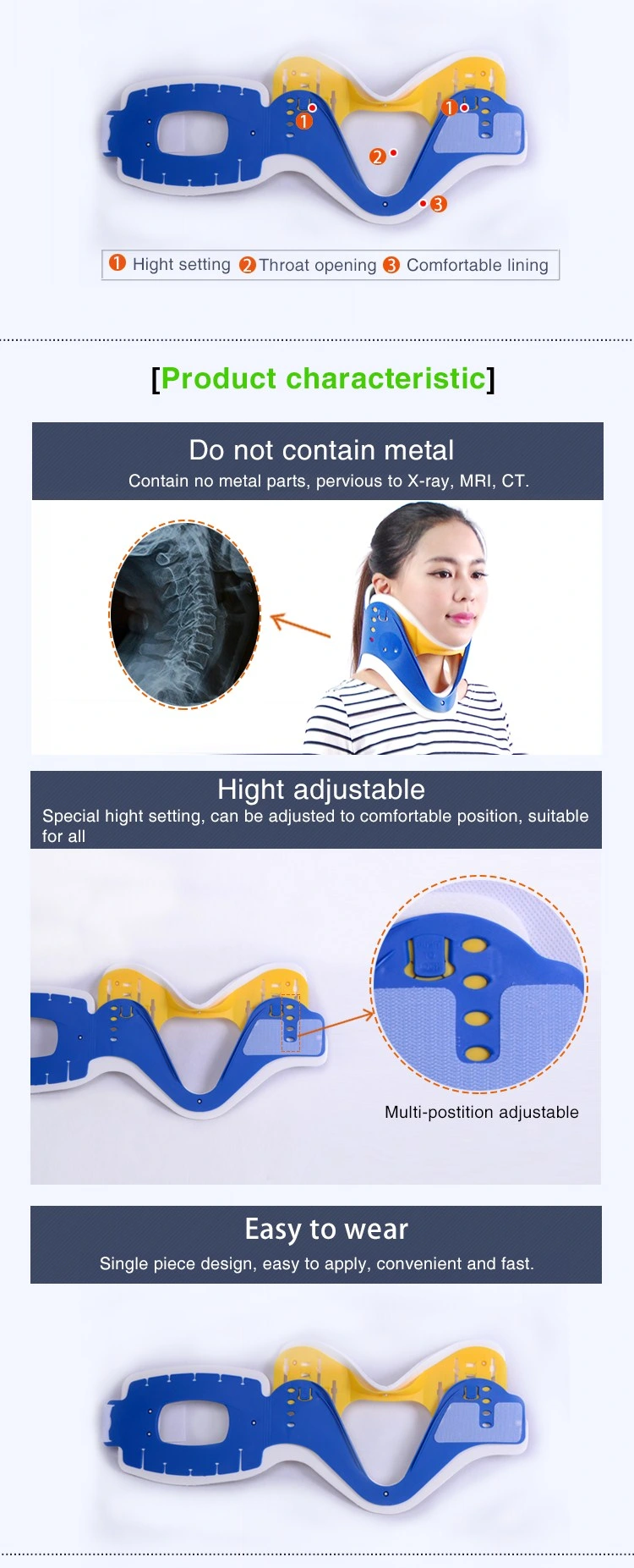 Adjustable Cervical Collar Emergency Neck Collar