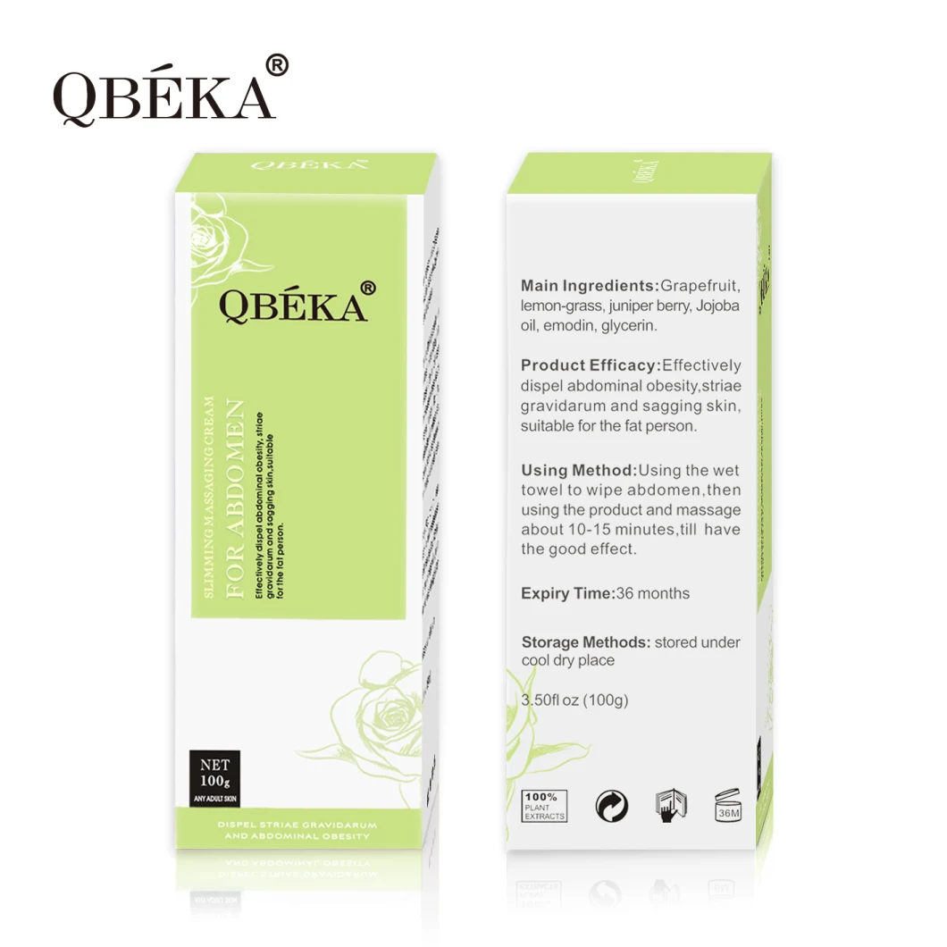 OEM Slimming Product Qbeka Slimming Massaging Cream for Abdomen Weight Loss
