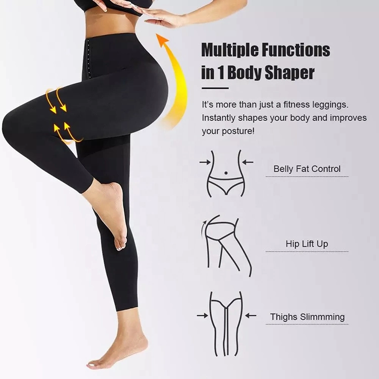 Custom Slimming Waist Corset Sweat Belt Workout Tummy Control Leggings with Waist Cincher