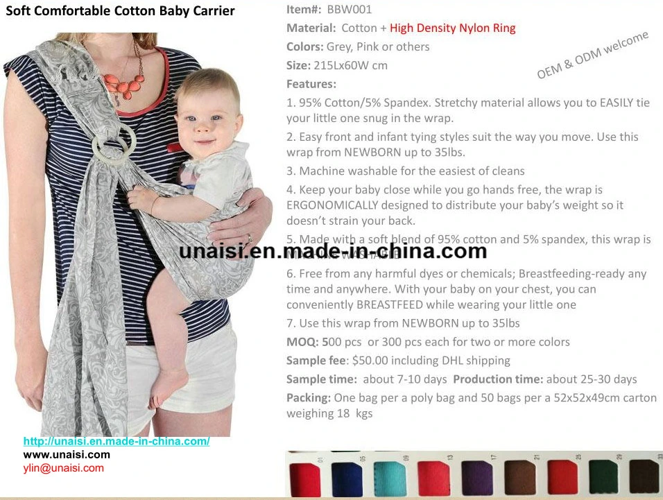 Adjustable Infants Newborn Baby Kids Toddlers Wrap Sling Carrier