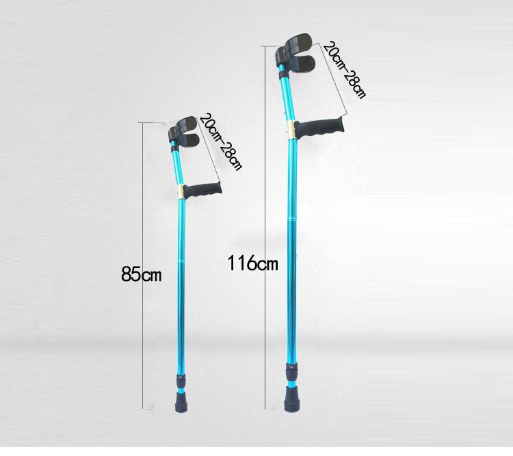 Crutch Manufacture Aluminum Alloy Portable Foldable Elbow Crutches Walking Stick for Elderly and Disabled
