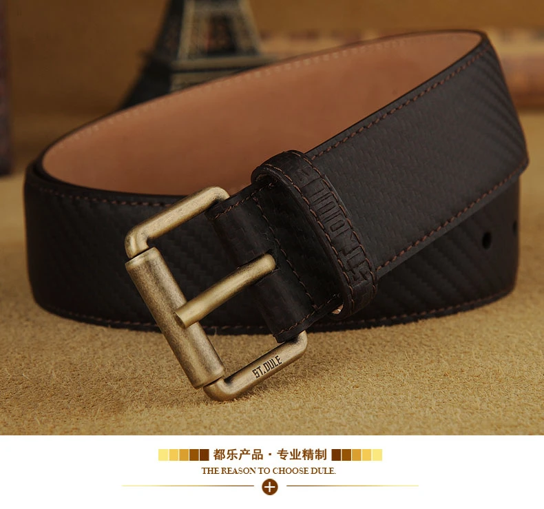 Fashion Leather Belt Brass Pin Buckle Full Grain Cow Leather Belt Men Belt Wholesale Designer Belts